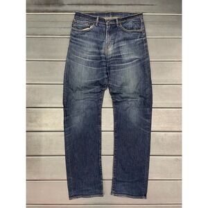 Levis 751 Jeans Mens 34X36 Blue Medium Wash Denim Straight‎ Leg Whiskered